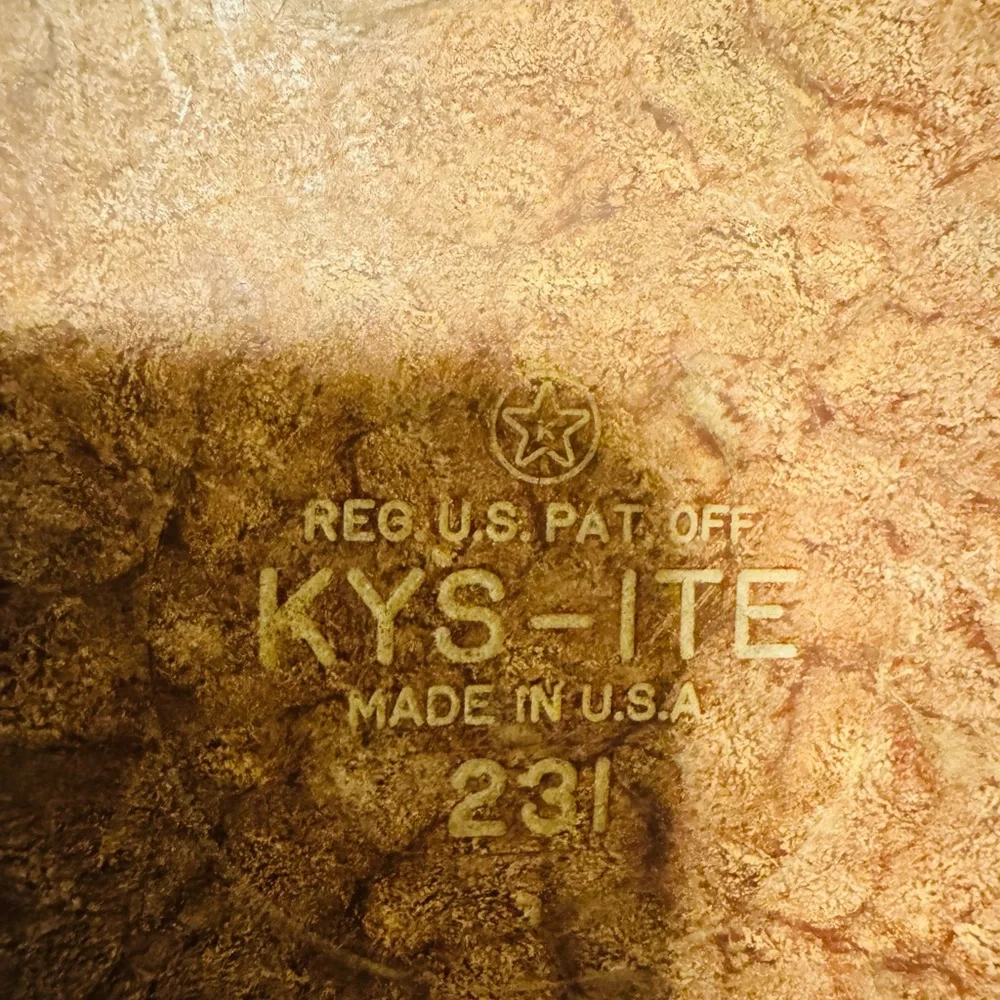 kys-ite Divided Plates Set Of Four Brown Military Cafeteria 231 VTG ISSUES READ!